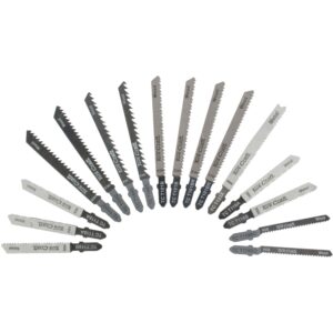 T-SHANK JIGSAW BLADES 16PC SET ASSORTED METAL & WOOD CUTTING