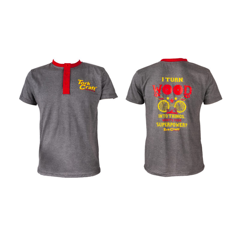 TORK CRAFT T-SHIRT GREY - X-LARGE -  I TURN WOOD