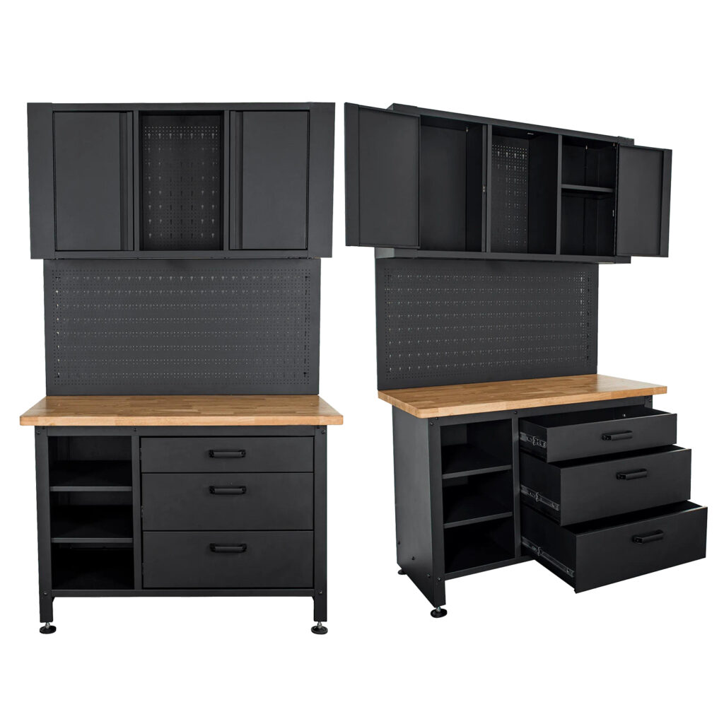 WALL MOUNT METAL STORAGE UNIT 2000X1200MM CUPBOARD/PEG BOARD/WORK BENC | Shop Pro-Connect South Africa