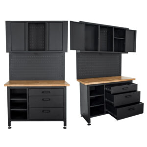 WALL MOUNT METAL STORAGE UNIT 2000X1200MM CUPBOARD/PEG BOARD/WORK BENC | Shop Pro-Connect South Africa