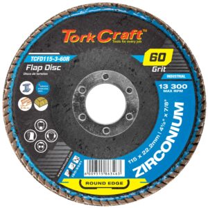 FLAP DISC ROUND EDGE ZIRCONIUM 115MM 60 GRIT FLAT
