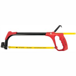 ALUMINUM ALLOY HACKSAW FRAME 300MM C/W 1 + 3 FREE BLADES TORK CRAFT