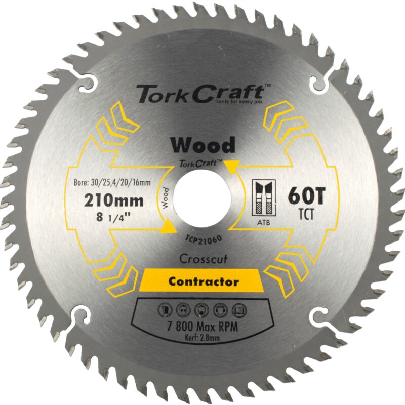 BLADE CONTRACTOR 210 X 60T 30-1-20-16 CIRCULAR SAW TCT