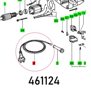 CABLE WITH PLUG ATF 55 DIN-H05RN-F