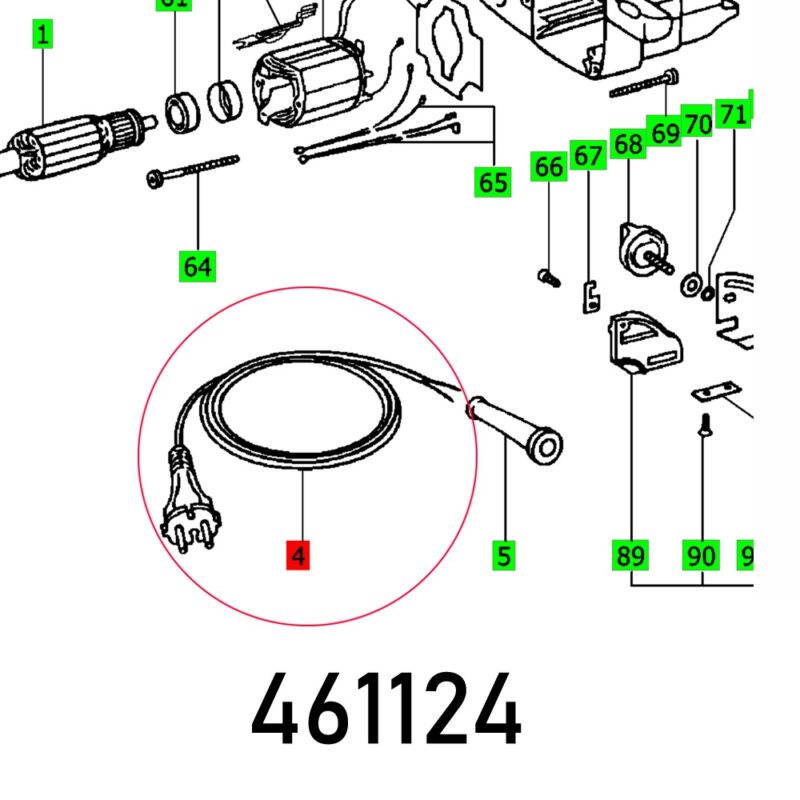 CABLE WITH PLUG ATF 55 DIN-H05RN-F