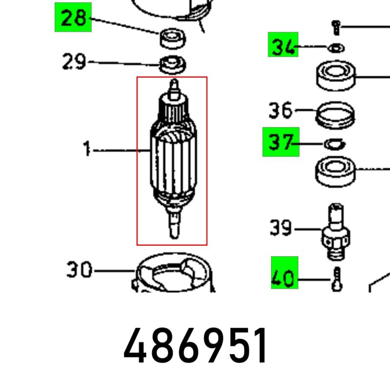 ARMATURE OF 2000 E 203.146 230 V