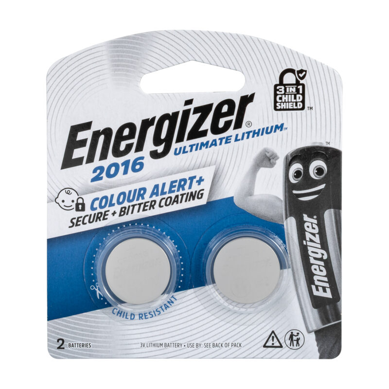 ENERGIZER CR2016 3V ULT LITHIUM COIN 3 IN 1 X2 PACK (MOQ24)