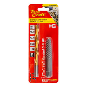 SCREW EXTRACTOR SET 2PC NO.6 WITH LEFT HAND DRILL BIT