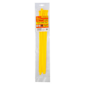 NYLON CABLE TIES 7.6MM X 400MM YELLOW 10PC