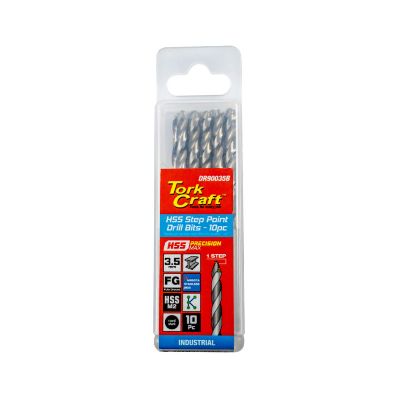 PRECISION-MAX STEP POINT 3.5MM HSS DRILL 10 PACK