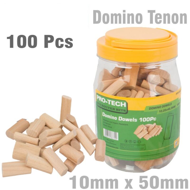 DOMINO TENON 10X50MM 50PC PACK BEECH WOOD