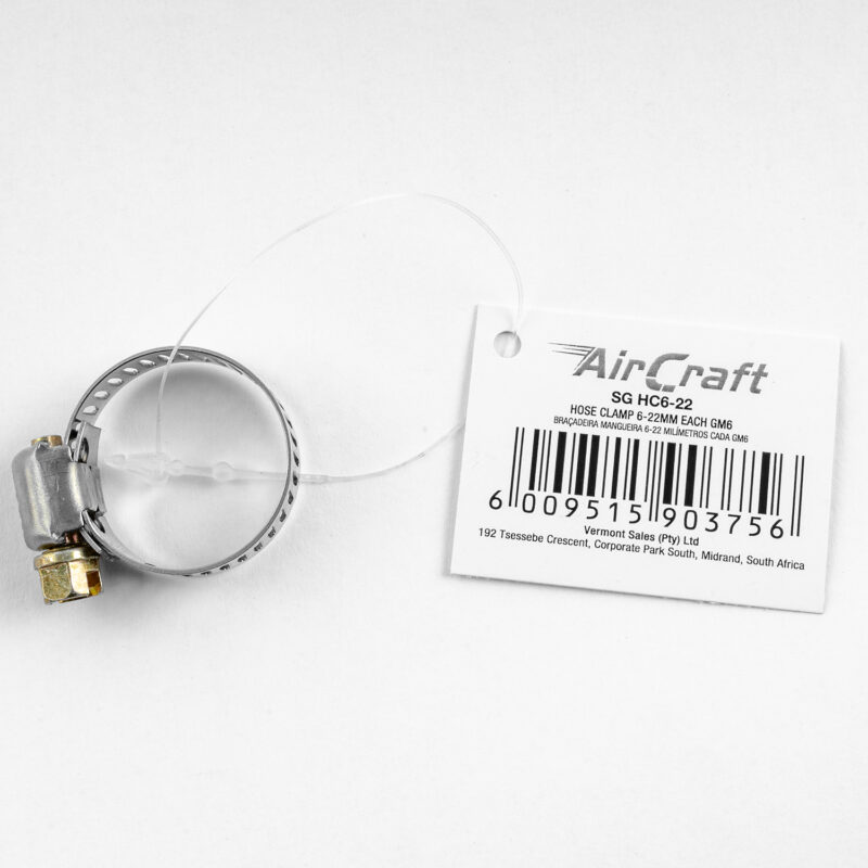 HOSE CLAMP 6-22MM EACH GM6