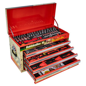 TOP TOOL BOX 254PC 4 DRAWER 660X310X380MM PRO TOOL BOX BAKKIES XL