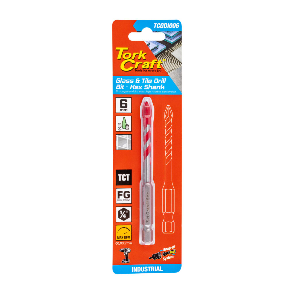 GLASS & TILE DRILL 6MM HEX SHANK INDUSTRIAL | Shop Pro-Connect South Africa