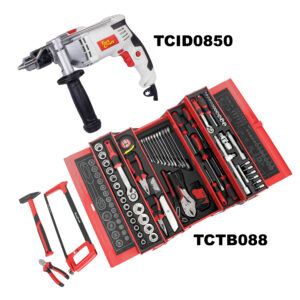 IMPACT DRILL 850W & CANTILEVER TOOL BOX 88PC COMBO | Shop Pro-Connect South Africa