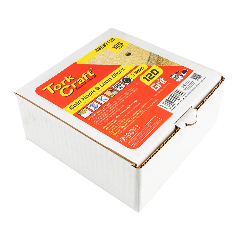GOLD DISC (50 PIECES) 120 GRIT 125MM X 8 HOLES HOOK AND LOOP | Shop Pro-Connect South Africa