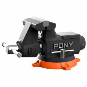 PONY 150MM (6') PRO HEAVY-DUTY SWIVEL BASE BENCH VISE | Shop Pro-Connect South Africa
