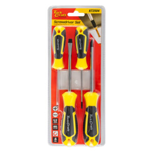 4PC SCREWDRIVER SET ( PH2X100MM PH0X75MM SL3X75MM 6X100MM) | Shop Pro-Connect South Africa