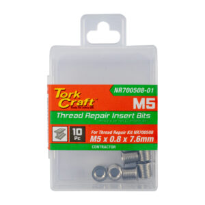 REPL. INSERT 10PC M5 X 0.8 X 7.6MM S/STEEL FOR NR700508 | Shop Pro-Connect South Africa