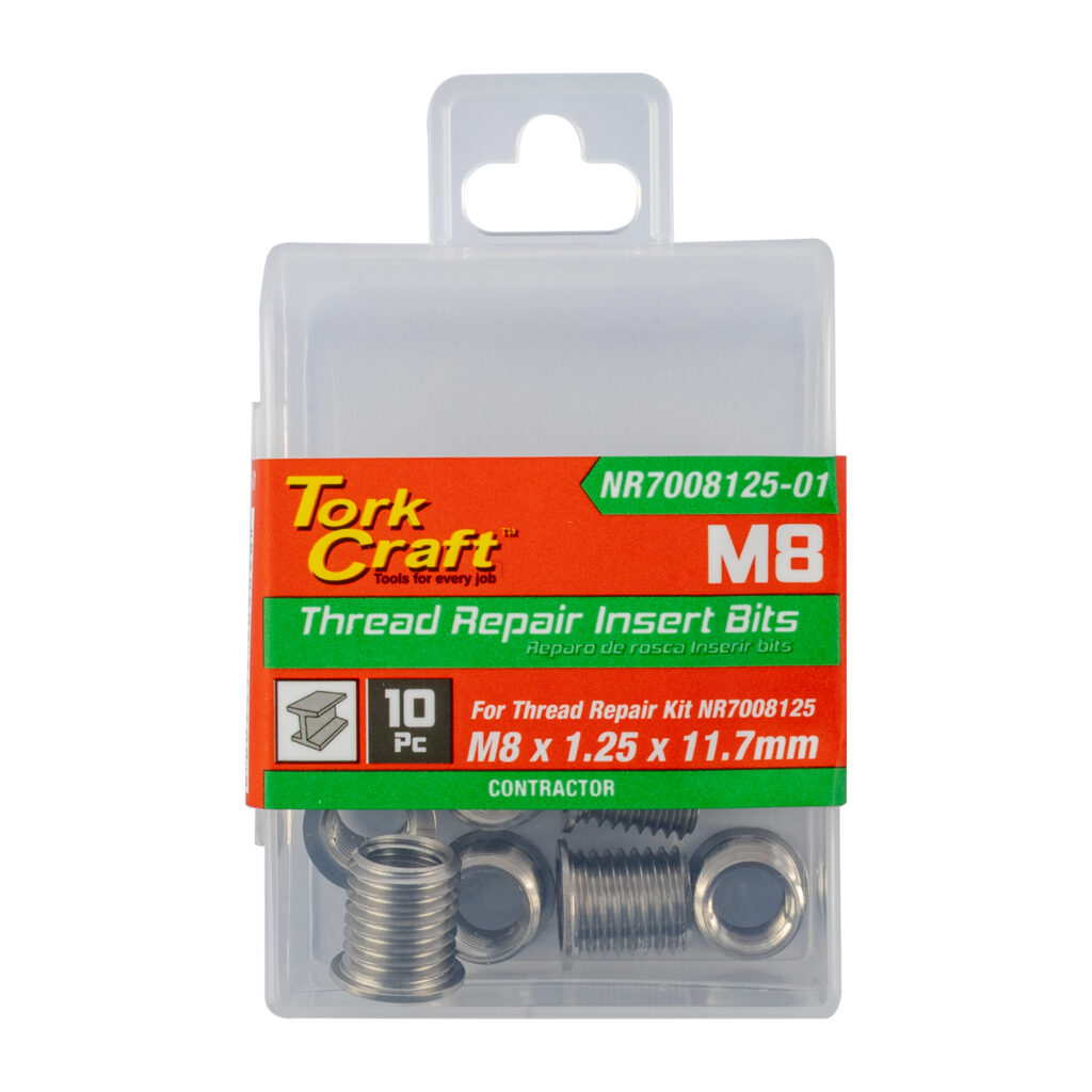REPL. INSERT 10PC M8 X 1.25 X 11.7MM S/STEEL FOR NR7008125 | Shop Pro-Connect South Africa