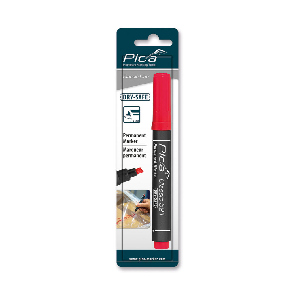 PERMANENT MARKER 2-6MM CHISEL TIP RED BLISTER | Shop Pro-Connect South Africa