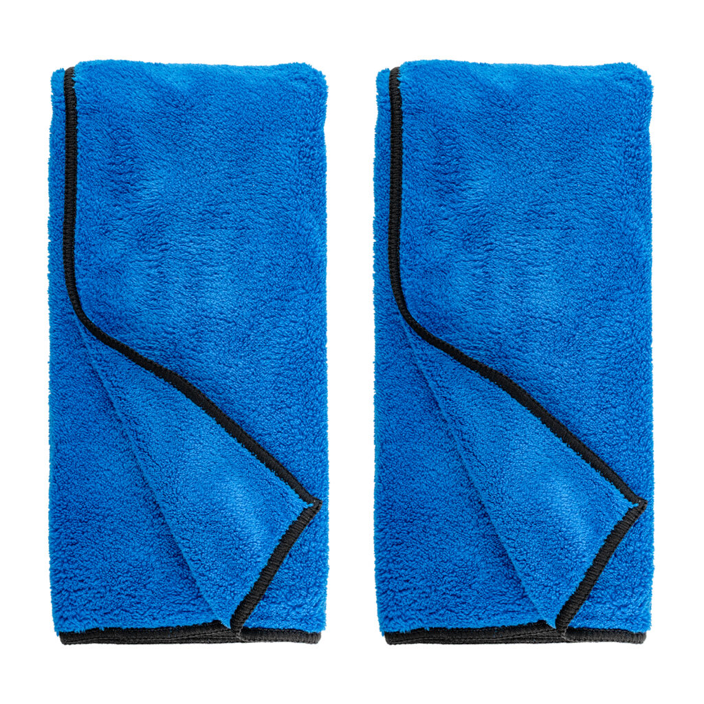 MICROFIBRE CLOTH FLEECE DRY TOWEL BLUE 400MM X 600MM 280GSM 2PC | Shop Pro-Connect South Africa