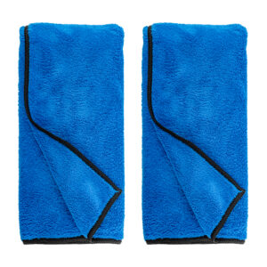 MICROFIBRE CLOTH FLEECE DRY TOWEL BLUE 400MM X 600MM 280GSM 2PC | Shop Pro-Connect South Africa
