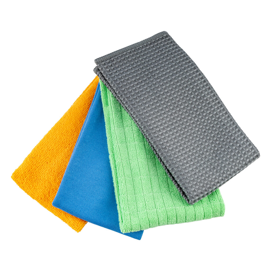 MICROFIBRE CLOTH CLEANING/DRYING SET 4PC 300MM X 400MM 200/280GSM | Shop Pro-Connect South Africa