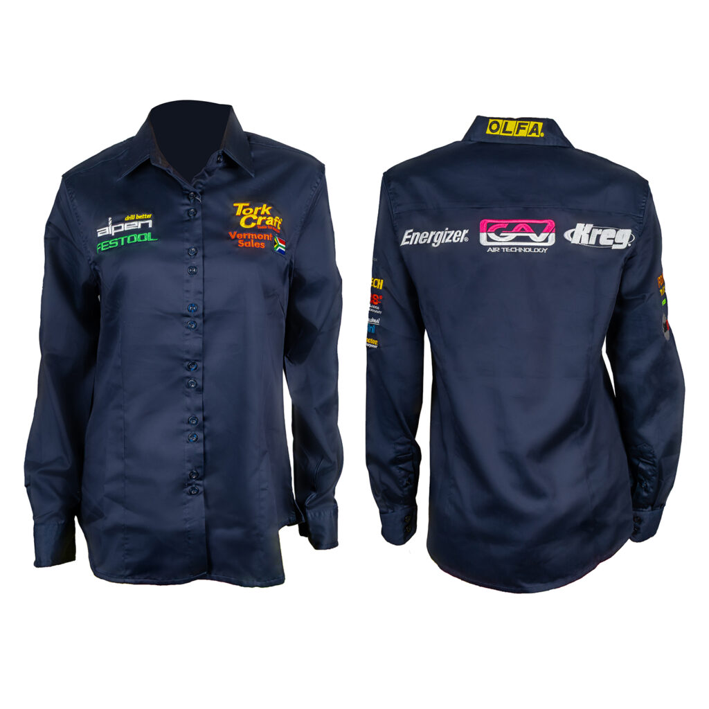 VERMONT LADIES COTTON SHIRT NAVY BLUE XLARGE - LONG SLEEVE | Shop Pro-Connect South Africa