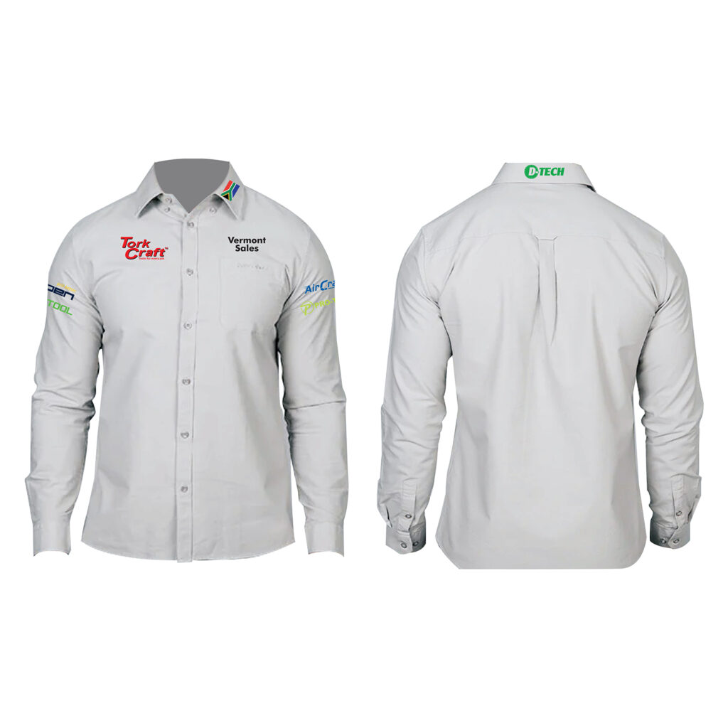 VERMONT LADIES COTTON LONG SLEEVE SHIRT GREY SMALL | Shop Pro-Connect South Africa