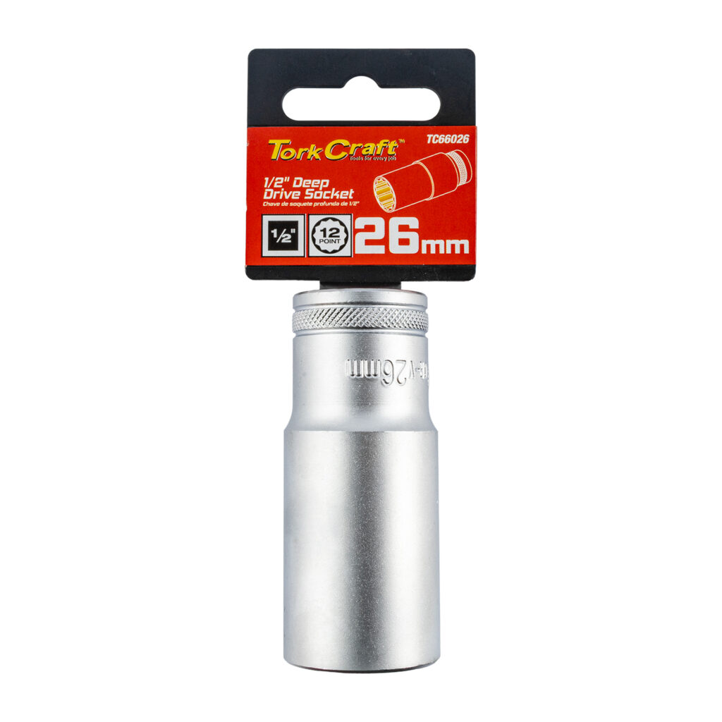 SOCKET 26MM 1/2' DR DEEP SOCKET CRV 12 POINT | Shop Pro-Connect South Africa