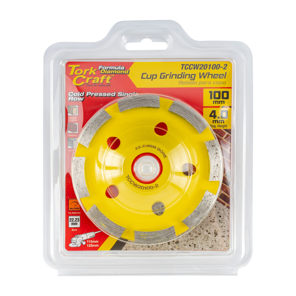DIA. CUP WHEEL 100MM X 22.23MM SINGLE ROW COLD PRESSED ECONOMY | Shop Pro-Connect South Africa