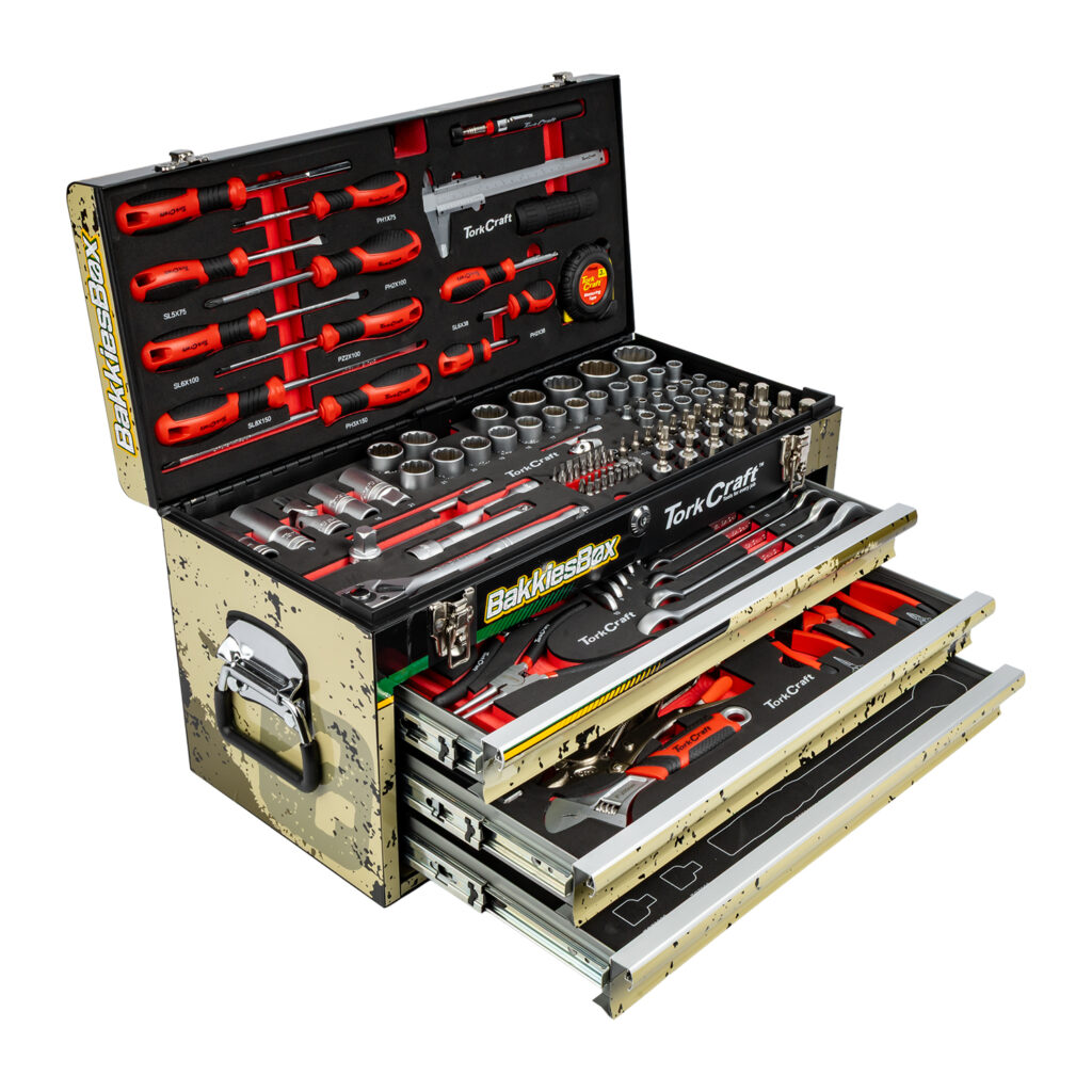 TOOL BOX 154 PCE 3 DRAWER & TOP TRAY LIMITED EDITION TRACK BOX BAKKIES | Shop Pro-Connect South Africa