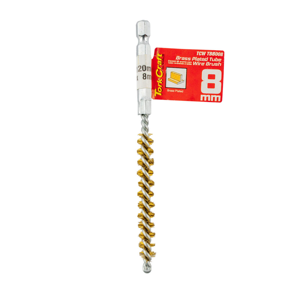 TUBE BRUSH 8MM X 120MM BRASS WIRE 6