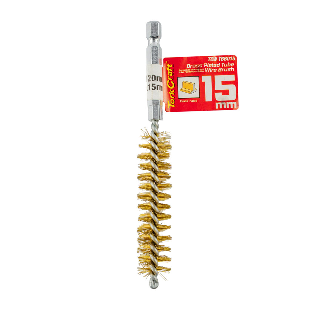 TUBE BRUSH 15MM X 120MM BRASS WIRE 6