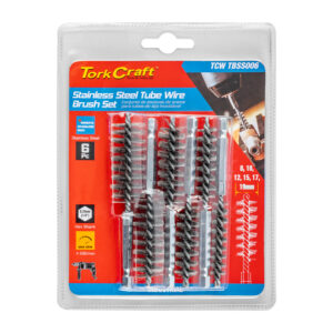 TUBE BRUSH 6PC SET STAINLESS STEEL 6