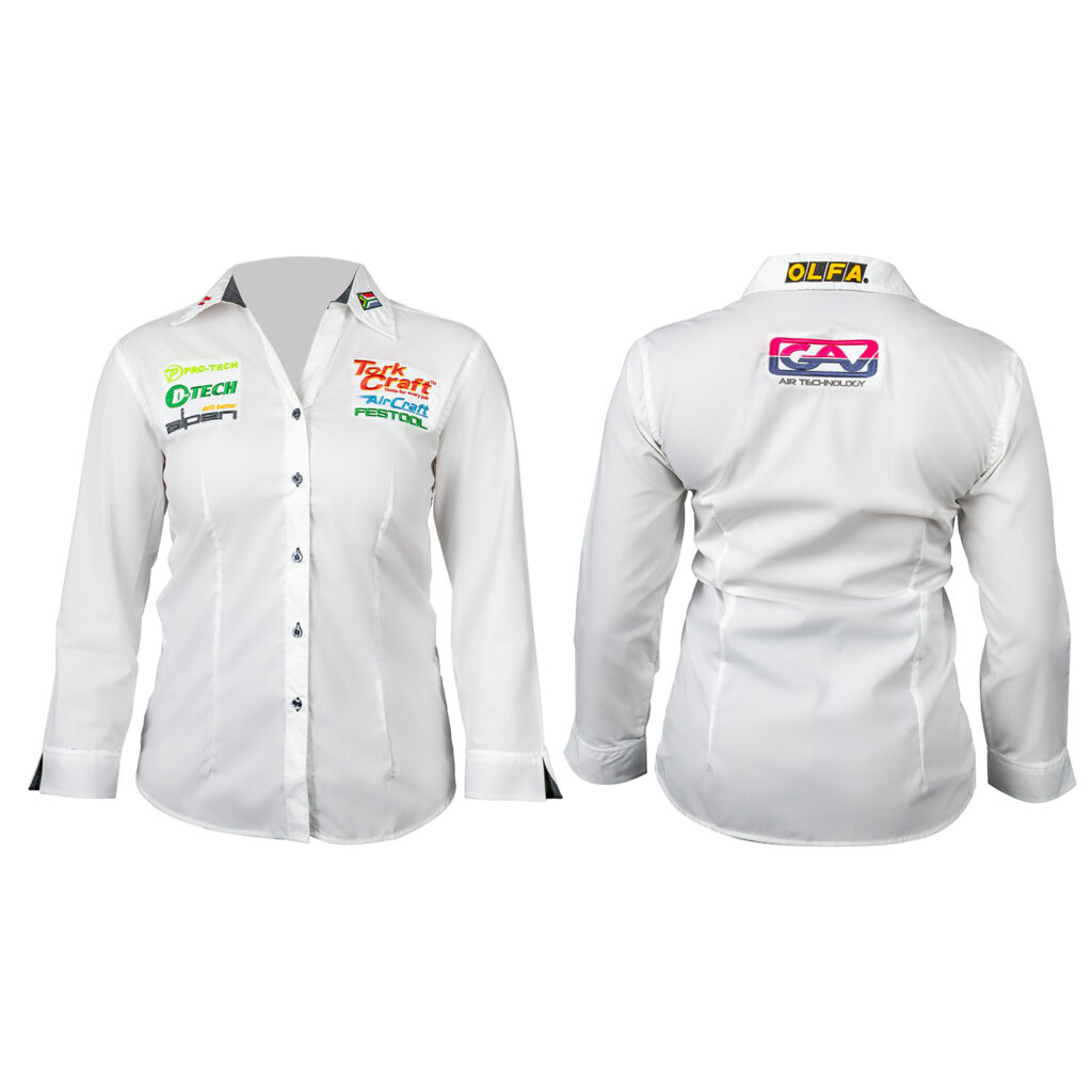 LADIES WHITE 3/4 SAGA BLOUSE 2X-LARGE | Shop Pro-Connect South Africa