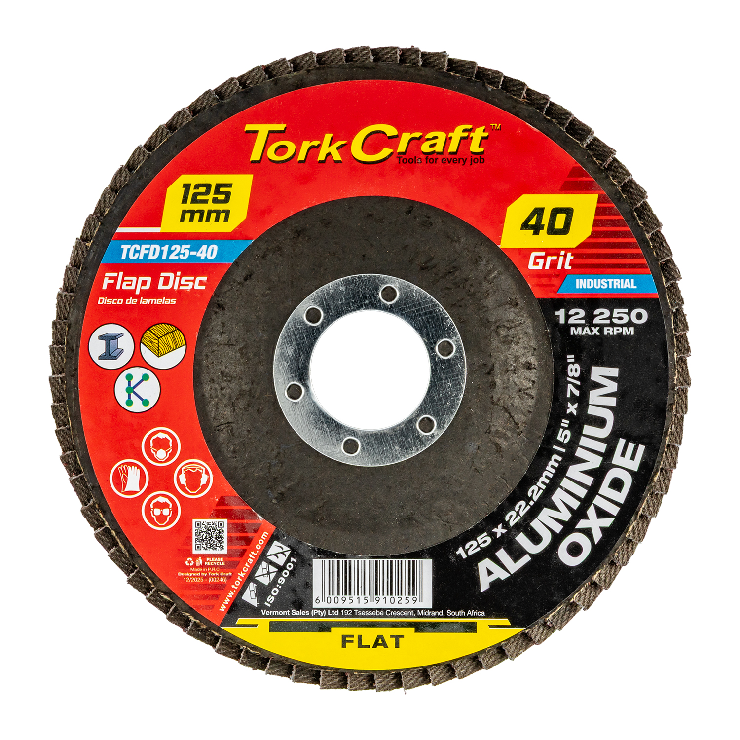 FLAP SANDING DISC 125MM 40GRIT A/O | Shop Pro-Connect South Africa
