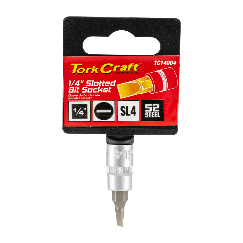 SOCKET BIT 1/4'DR SLOTTED SL4 S2 MATERIAL | Shop Pro-Connect South Africa
