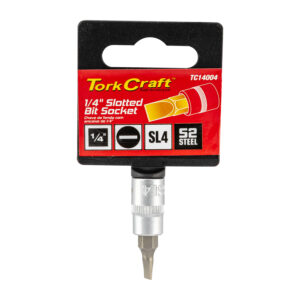 SOCKET BIT 1/4'DR SLOTTED SL4 S2 MATERIAL | Shop Pro-Connect South Africa